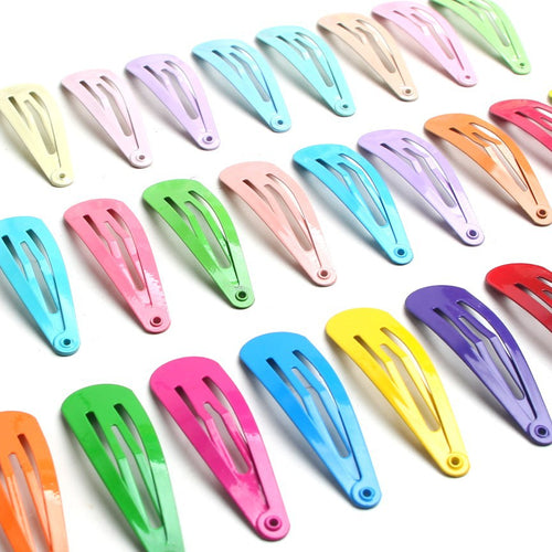 Korean Style Minimalist Color Hair Clips – 5cm BB Hairpin, Bang Clip, Trendy Waterdrop Metal Side Hair Barrette for Kids & Girls